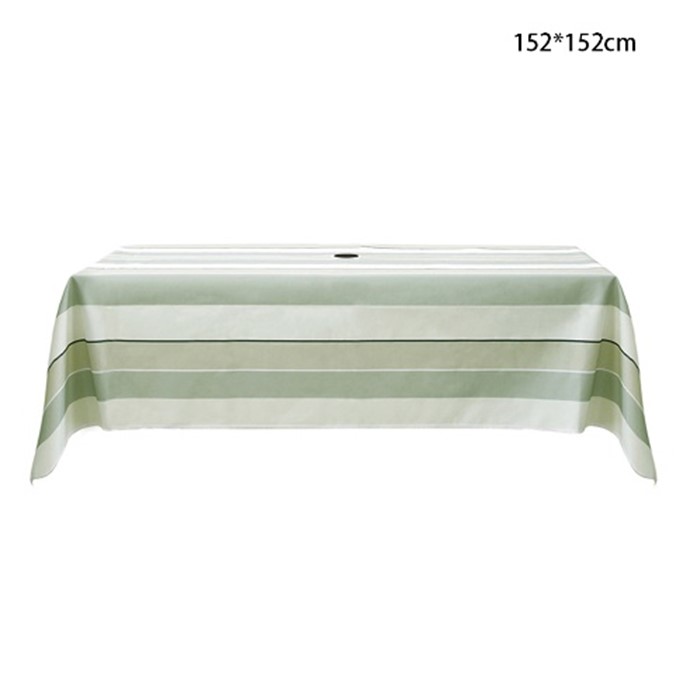 Tablecloth with Zipper Umbrella Hole - Green